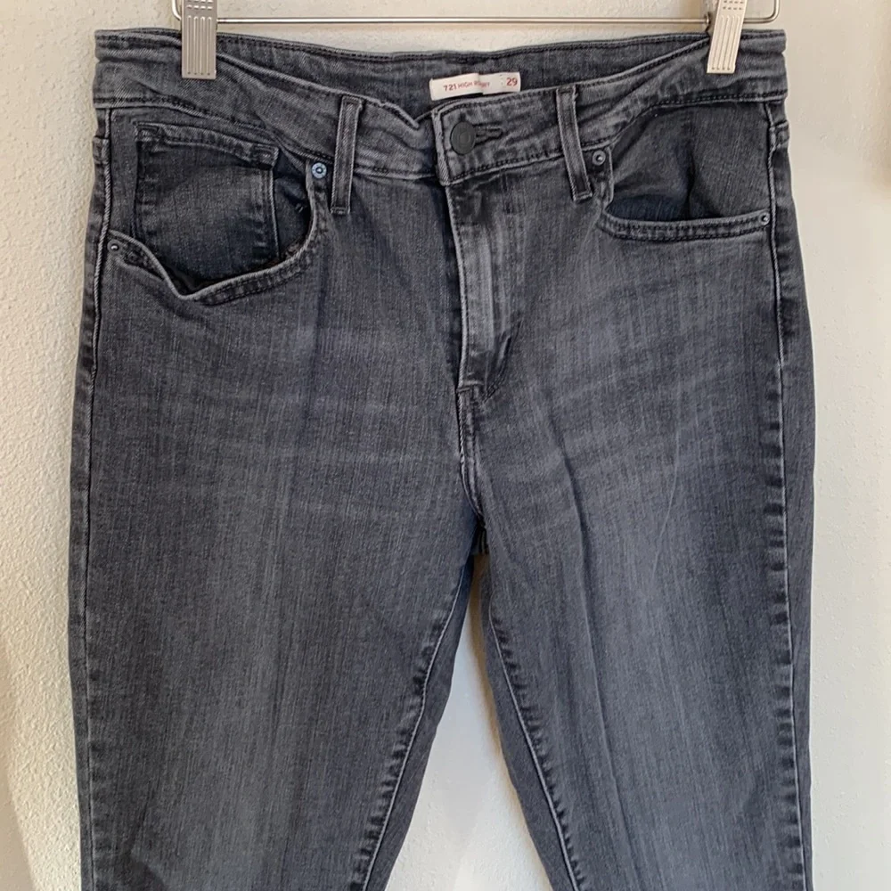 Levi’s high rise skinny black wash denim jeans - Picture 4 of 8